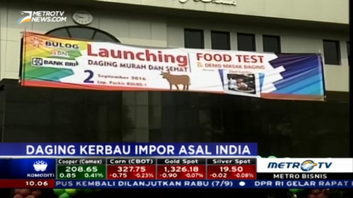 Bulog Sosialisasikan Daging Kerbau Impor dari India