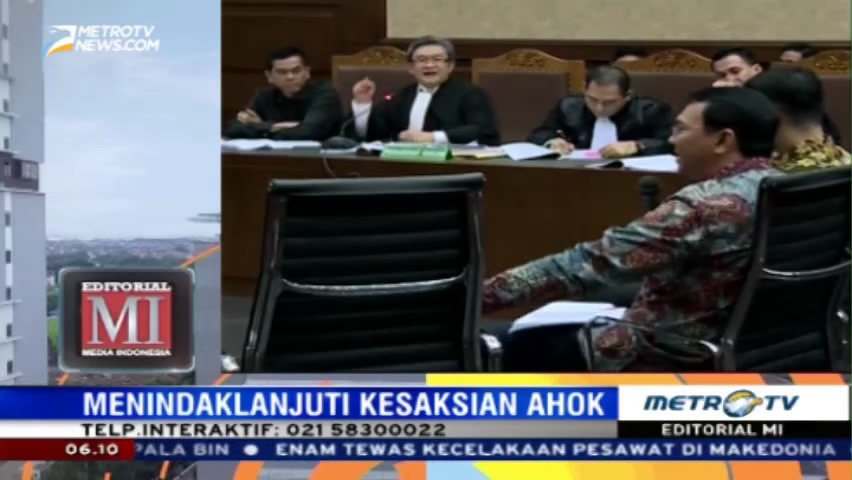 Menindaklanjuti Kesaksian Ahok