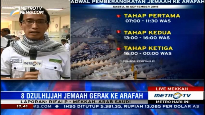 Jemaah Haji Diberangkatkan ke Arafah dalam Tiga Gelombang