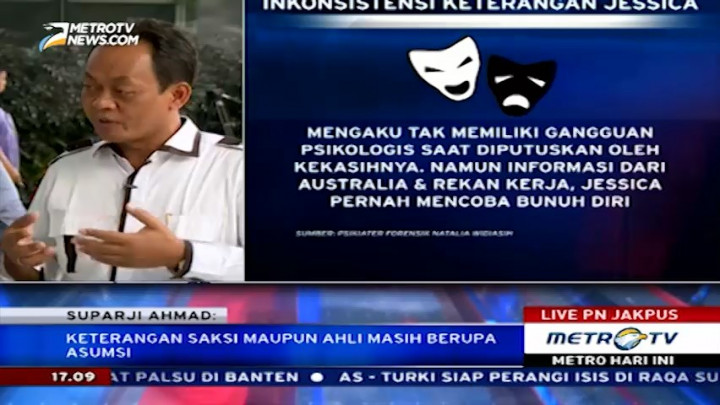 Pakar Hukum: Keterangan Saksi dan Ahli Sidang Jessica Masih Asumsi