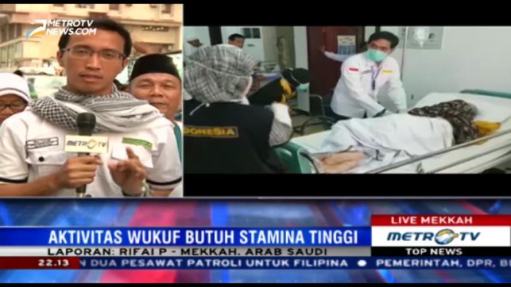 Petugas Pantau Kondisi Kesehatan Jemaah Jelang Wukuf