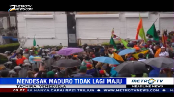 Warga Venezuela Tuntut Presiden Maduro Mundur