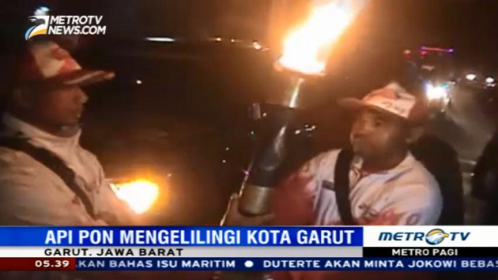 Kirab Api PON XIX Telah Tiba di Garut