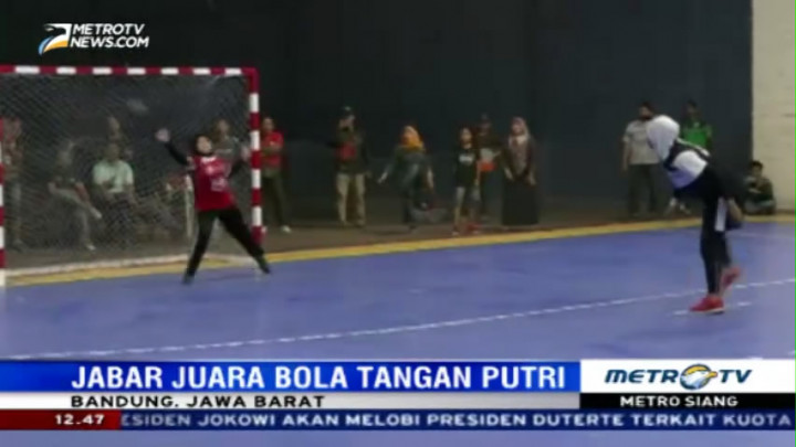 Tim Bola Tangan Putri Jabar Rebut Emas di PON XIX