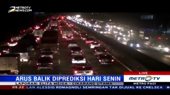 Situasi Arus Lalu Lintas di Tol Cikarang Utama