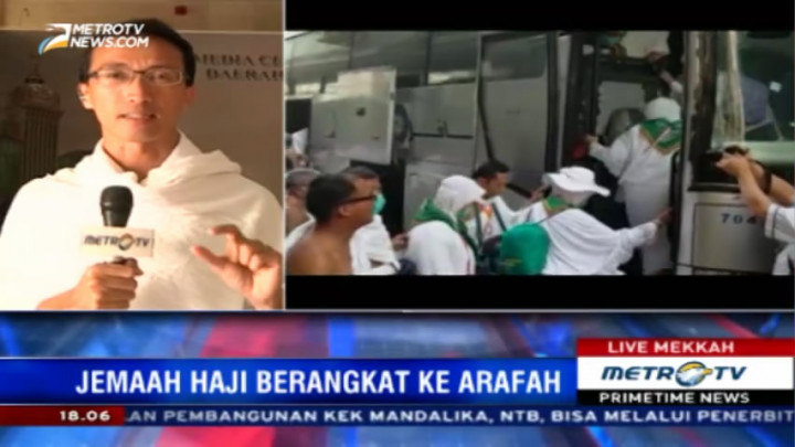 Jemaah Haji Indonesia Berdatangan di Arafah