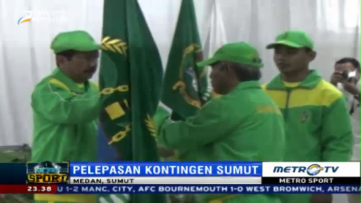 Gubernur Sumut Lepas Kontingen PON XIX ke Bandung