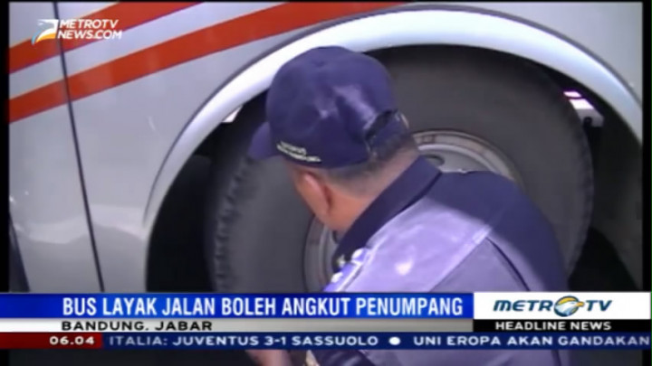 Dishub Kota Bandung Uji Kelayakan Bus Mudik