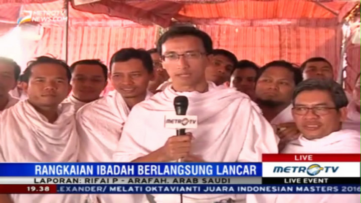 Rangkaian Ibadah Wukuf Berlangsung Lancar