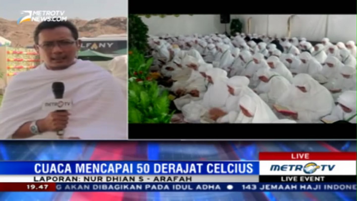 Suhu di Padang Arafah Mencapai 50 Derajat Celcius