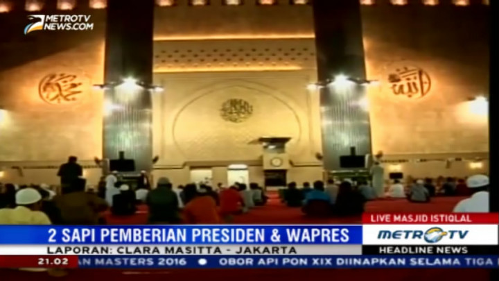 Masjid Istiqlal Terima 23 Sapi dan 15 Kambing Kurban