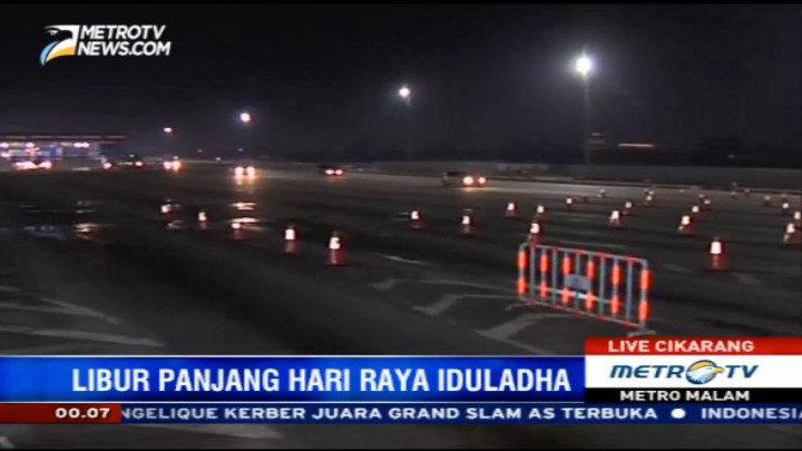 Arus Lalin di Gerbang Tol Cikarang Utama Lengang