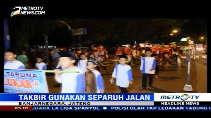 Pemkab Banjarnegara Gelar Takbir Keliling Kota