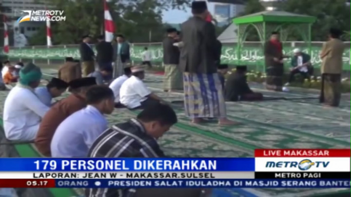 179 Pesonel Dikerahkan untuk Amankan Salat Ied di Makassar