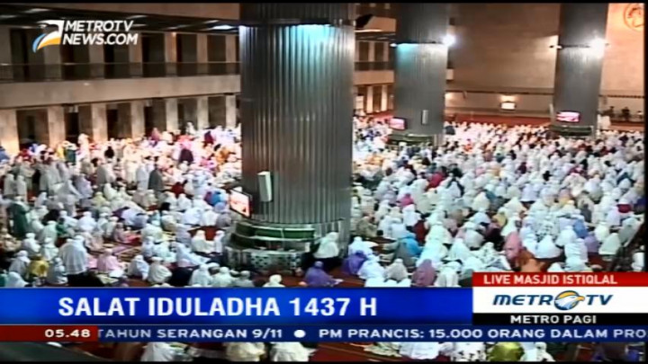 150 Ribu Warga Diprediksi Padati Masjid Istiqlal Pagi Ini