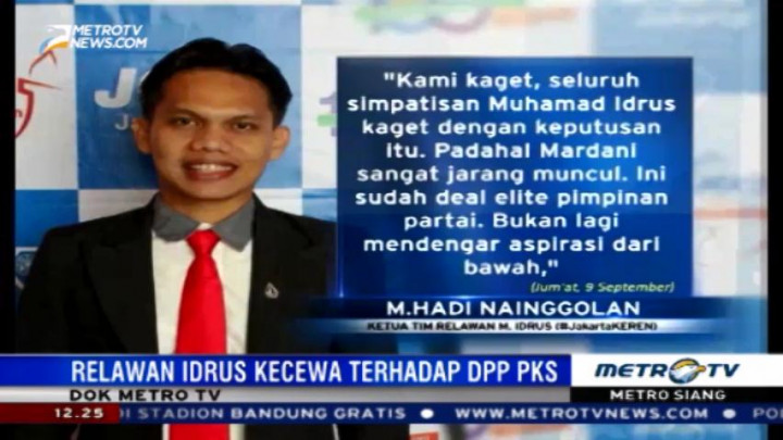PKS Pilih Mardani, Pendukung M Idrus Kecewa