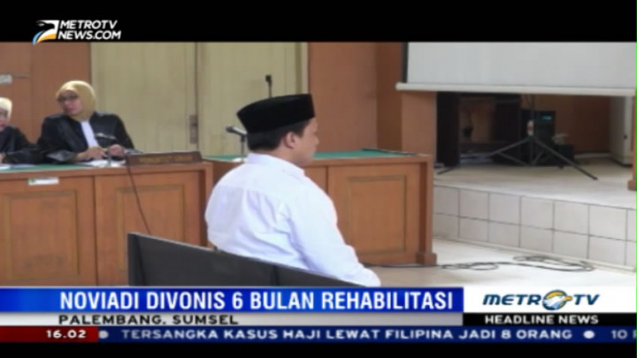 Mantan Bupati Ogan Ilir Nofiadi Divonis Enam Bulan Rehabilitasi