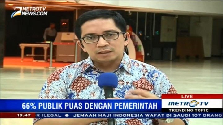 Kepuasan Publik Meningkat, Sektor Ekonomi Masih Jadi PR Bagi Jokowi-JK