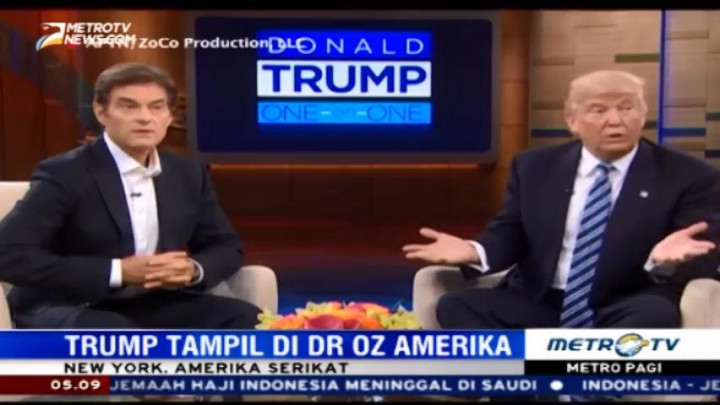 Trump Tampil di Dr. Oz Amerika