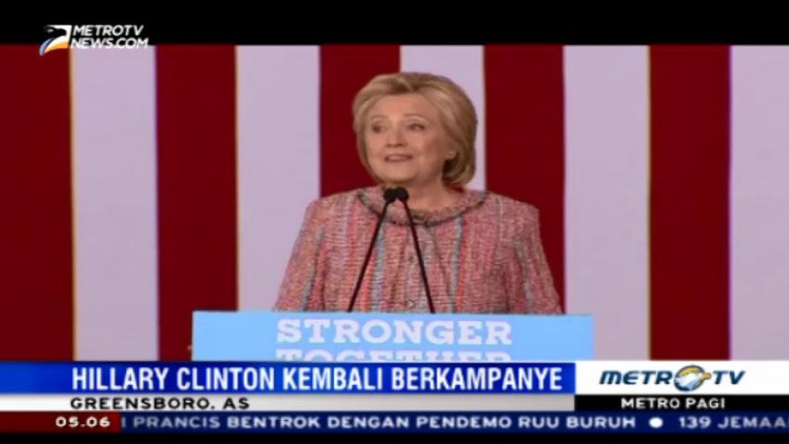 Hillary Clinton Kembali Berkampanye