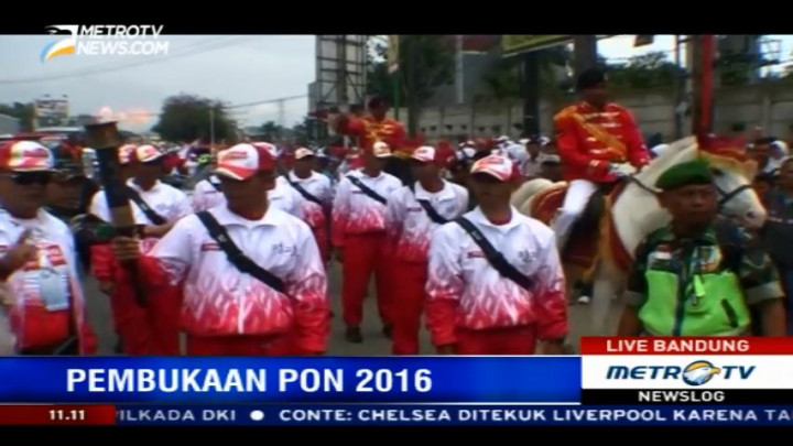 Kirab Api PON Bertolak ke Stadion GBLA