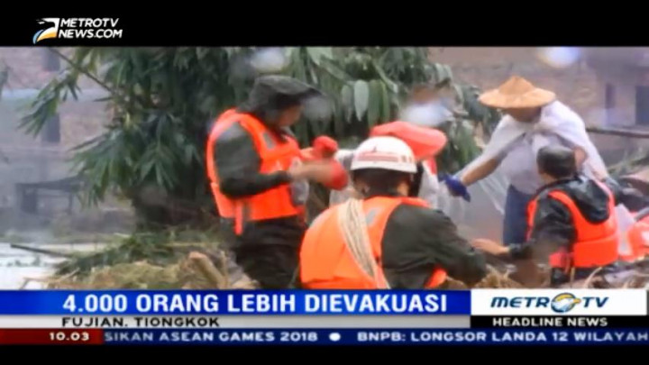 Diterjang Topan Meranti, Tiongkok Evakuasi Ribuan Penduduk