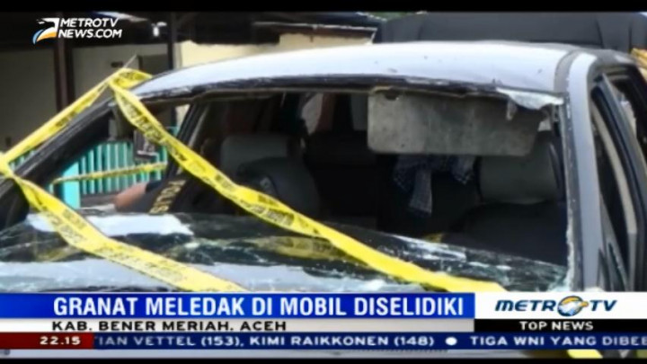 Polisi Selidiki Granat yang Meledak di Mobil Anggota DPRD Bener Meriah