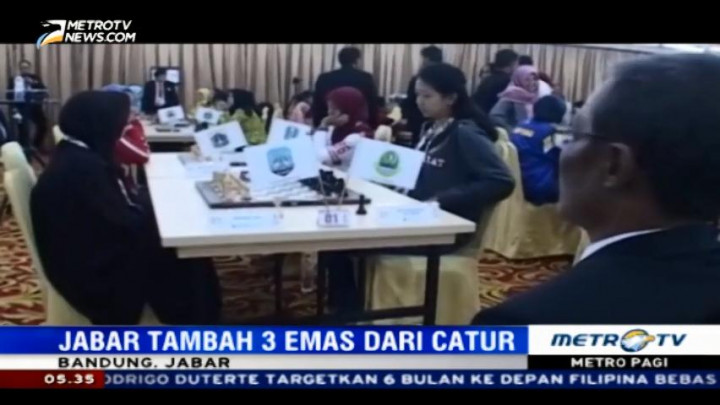 Jabar Tambah Tiga Medali Emas dari Cabang Catur