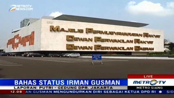 Badan Kehormatan DPD Gelar Rapat Pleno Bahas Status Irman Gusman