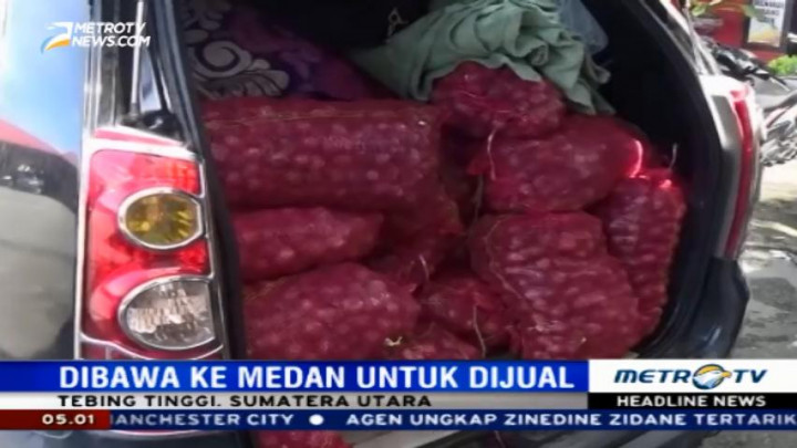 Polisi Gagalkan Penyelundupan 67 Karung Bawang Merah Ilegal