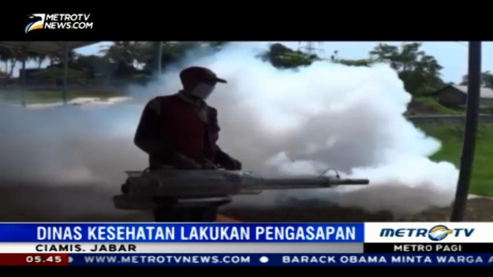 Dinkes Ciamis Lakukan Pengasapan di Venue Balap Sepeda BMX