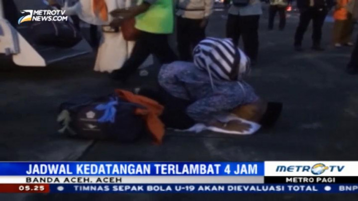 Jadwal Kedatangan Jemaah Haji Asal Aceh Terlambat 4 Jam