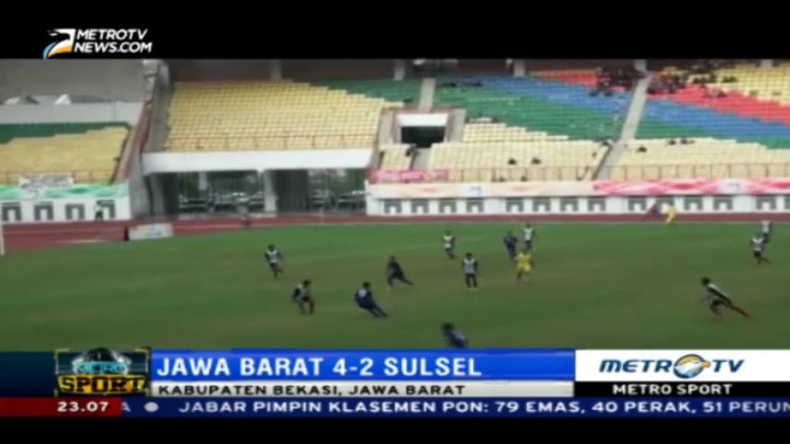 Tim Sepak Bola Jabar Pimpin Klasemen Grup D