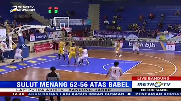 Tim Basket Putra Sulut Menang 62-56 atas Babel
