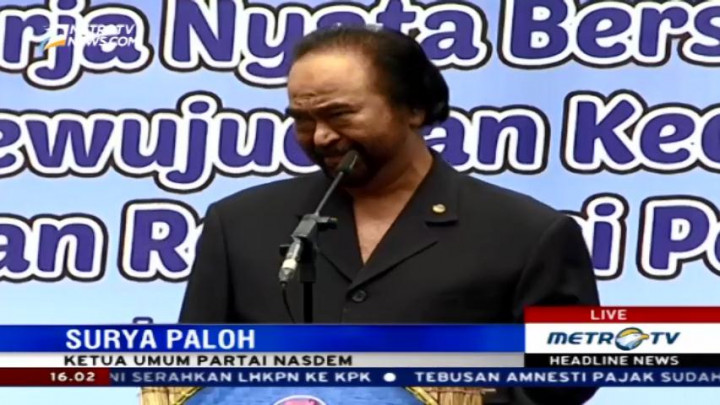 Surya Paloh Buka Rakernas Kelompok Petani NasDem