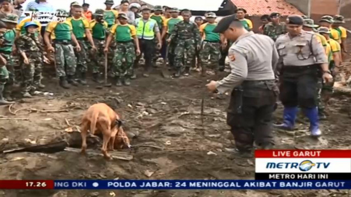 Tim SAR Kesulitan Mencari 18 Korban Banjir Bandang Garut