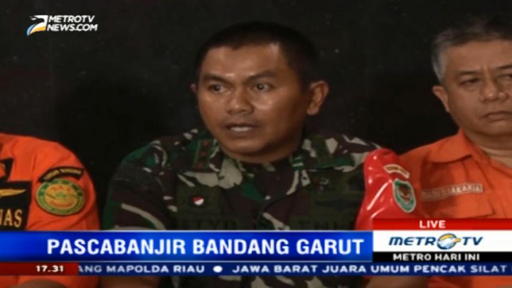 Hujan Deras Hentikan Pencarian Korban Hilang Banjir Bandang Garut