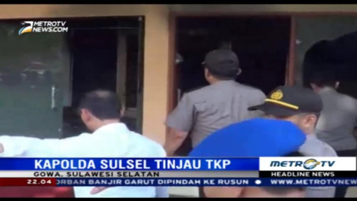 Kapolda Sulsel Tinjau Kantor DPRD Gowa yang Terbakar