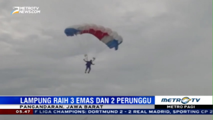 Tim Terjun Payung Lampung Rebut Tiga Emas