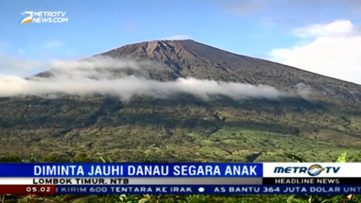 Gunung Barujari Meletus, 132 Wisatawan Masih Berada di Danau Segara Anak