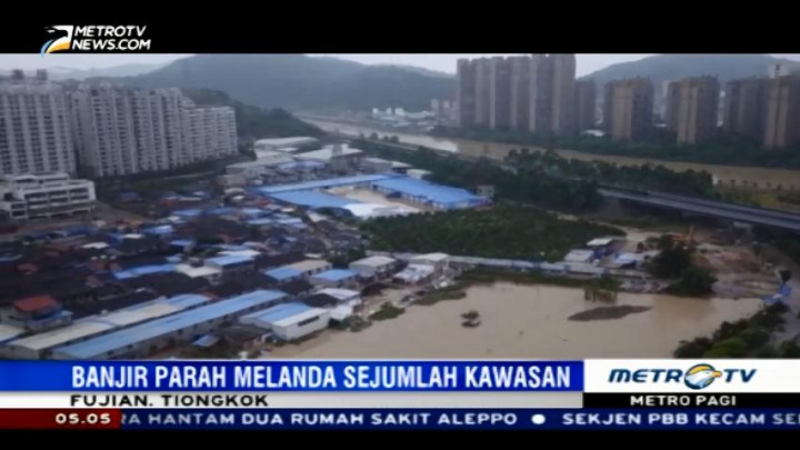 Banjir Parah Landa Tiongkok