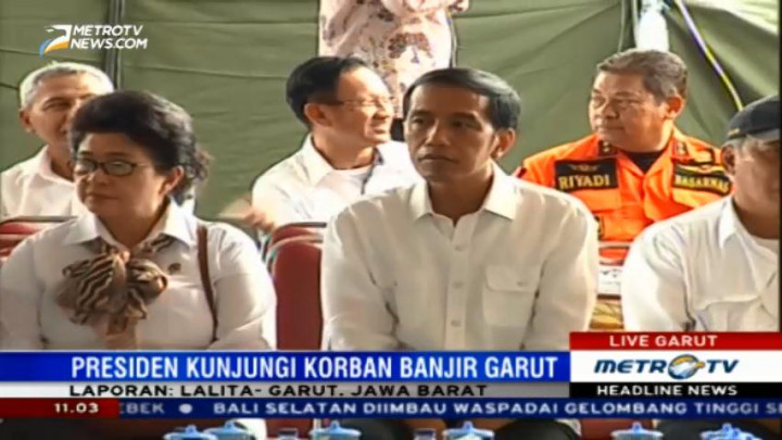 Jokowi Kunjungi Korban Banjir Bandang Garut