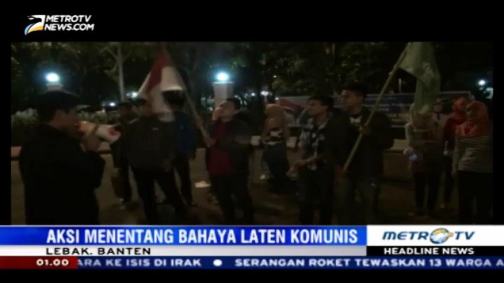 Puluhan Aktivis di Lebak Gelar Aksi Menentang Bahaya Laten Komunis