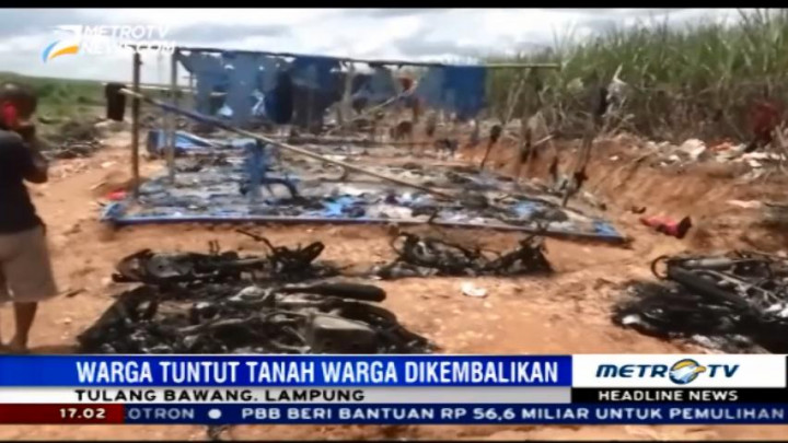 Sengketa Lahan di Tulang Bawang, Warga Bakar Aset Perusahaan