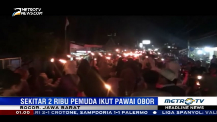 Dua Ribu Pemuda Bogor Ikuti Pawai Obor
