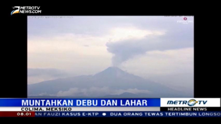 Erupsi Gunung Berapi Colima di Meksiko Masih Berlanjut