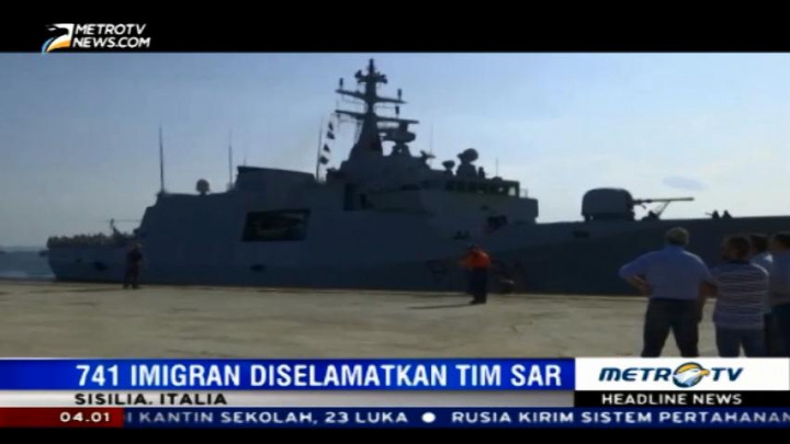 741 Imigran Diselamatkan Tim SAR Italia