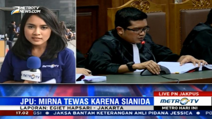 JPU Kembali Tegaskan Mirna Tewas Karena Sianida