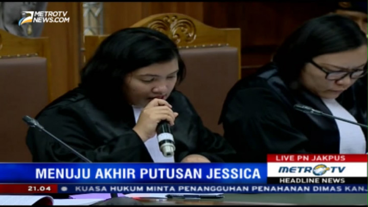 JPU Bacakan Unsur Pembunuhan Berencana di Kasus Mirna