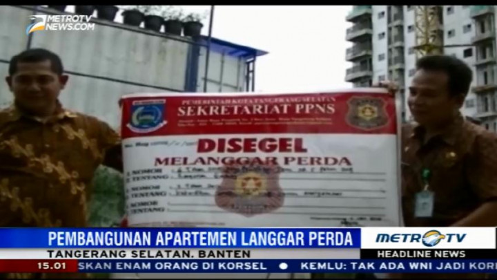 Satpol PP Tangsel Segel Apartemen Tanpa IMB